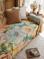 Floral Oil-Painting Pet Sofa Cover