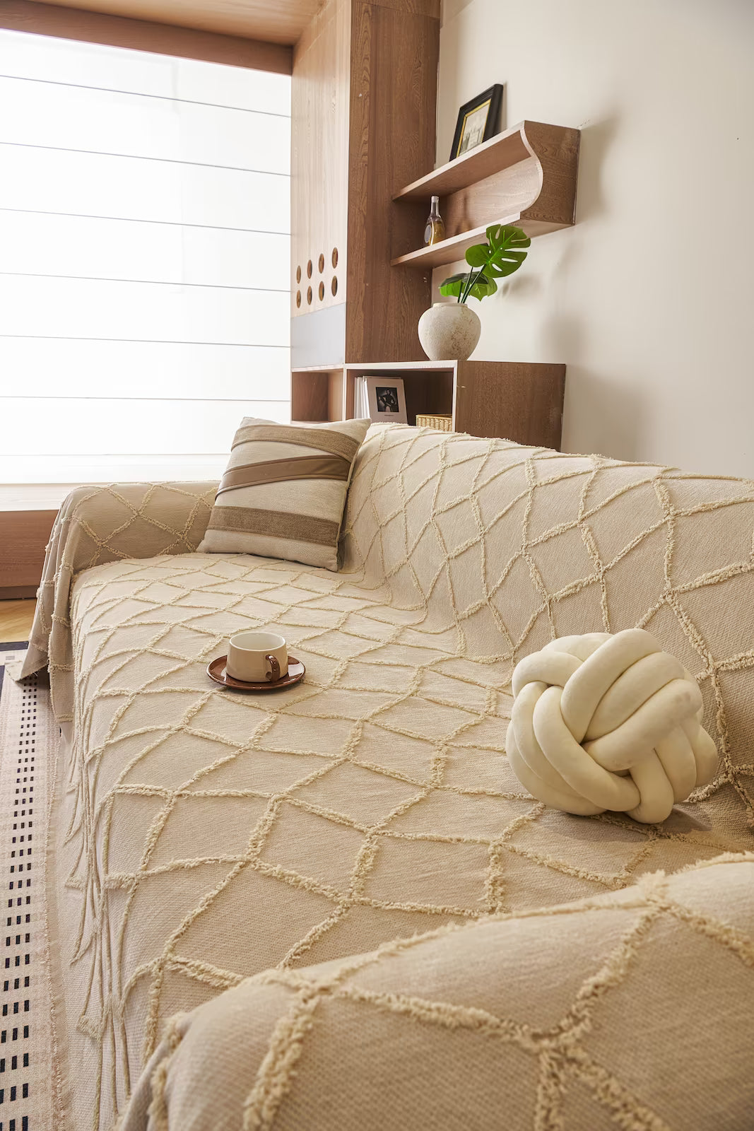 Lattice Woven Pet Sofa Cover