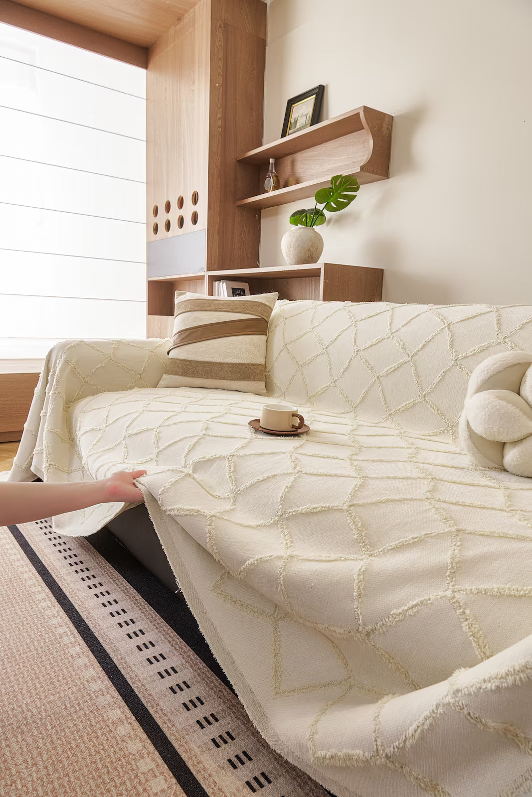 Lattice Woven Pet Sofa Cover