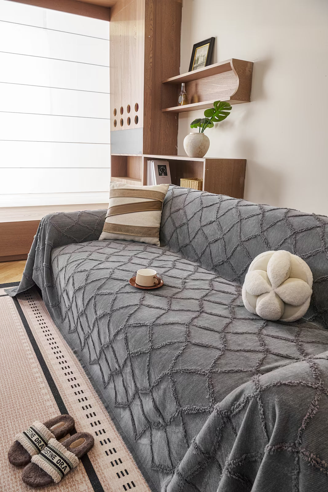 Lattice Woven Pet Sofa Cover