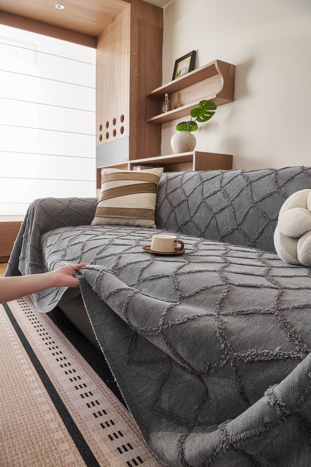 Lattice Woven Pet Sofa Cover
