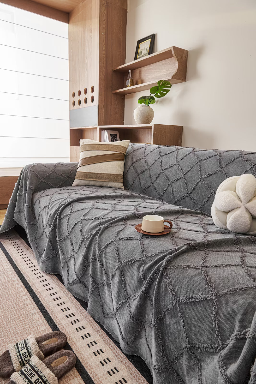 Lattice Woven Pet Sofa Cover