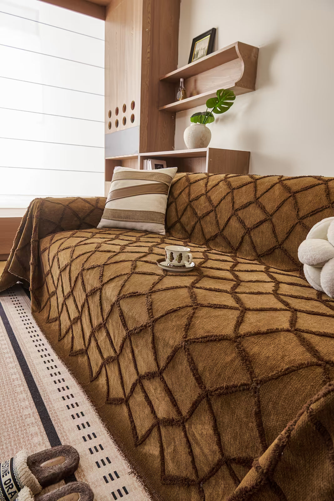 Lattice Woven Pet Sofa Cover
