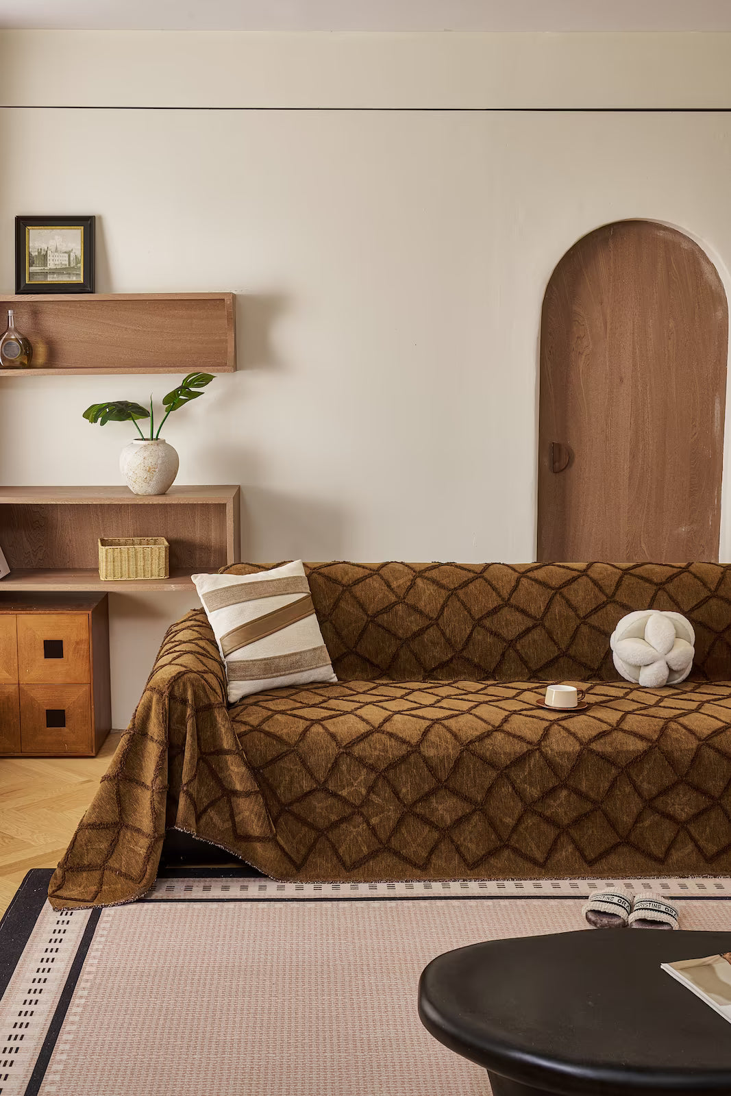 Lattice Woven Pet Sofa Cover