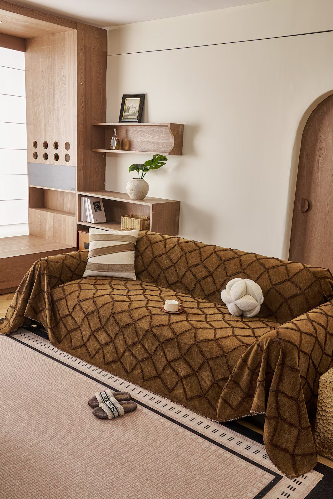 Lattice Woven Pet Sofa Cover