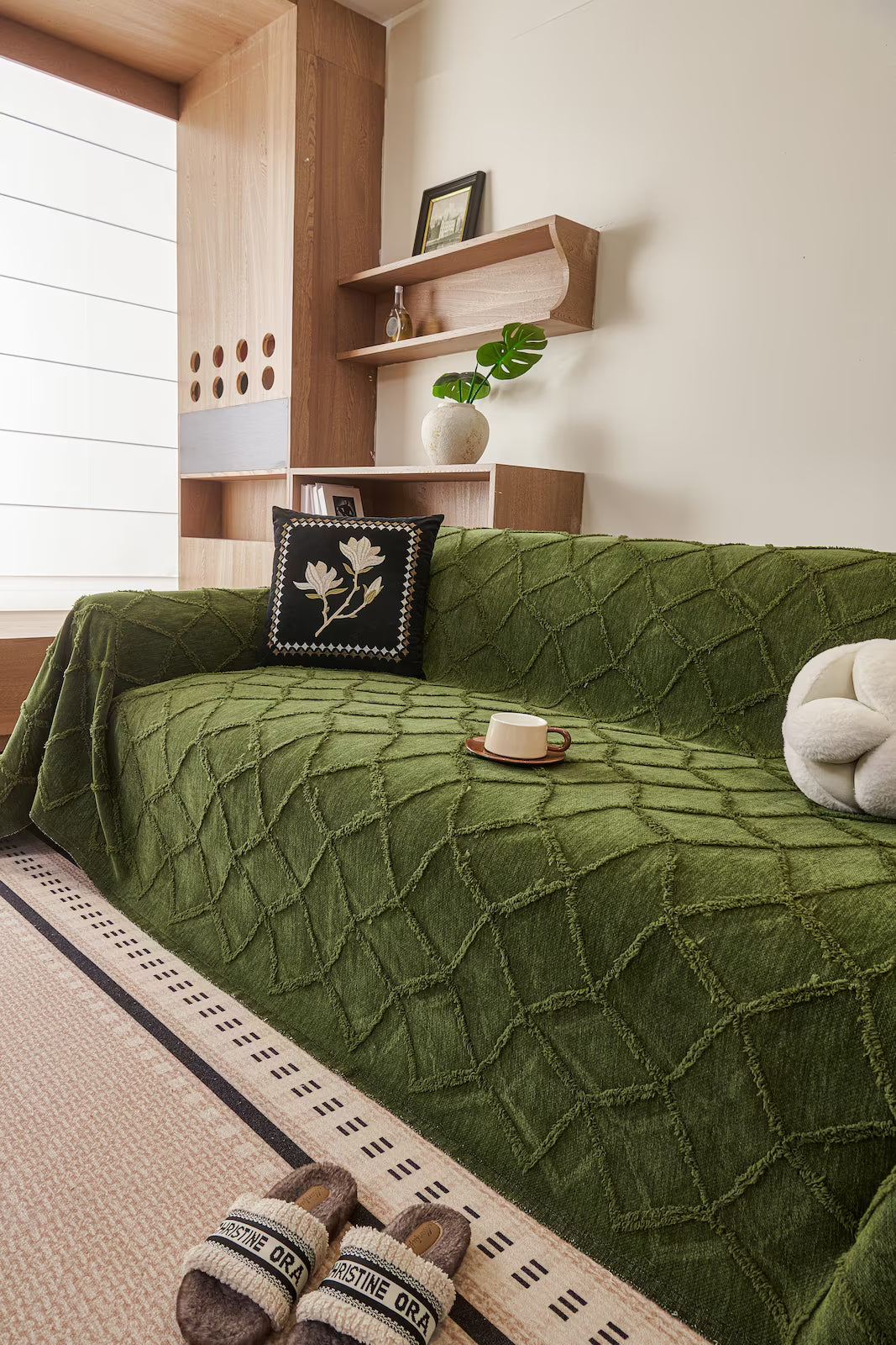 Lattice Woven Pet Sofa Cover
