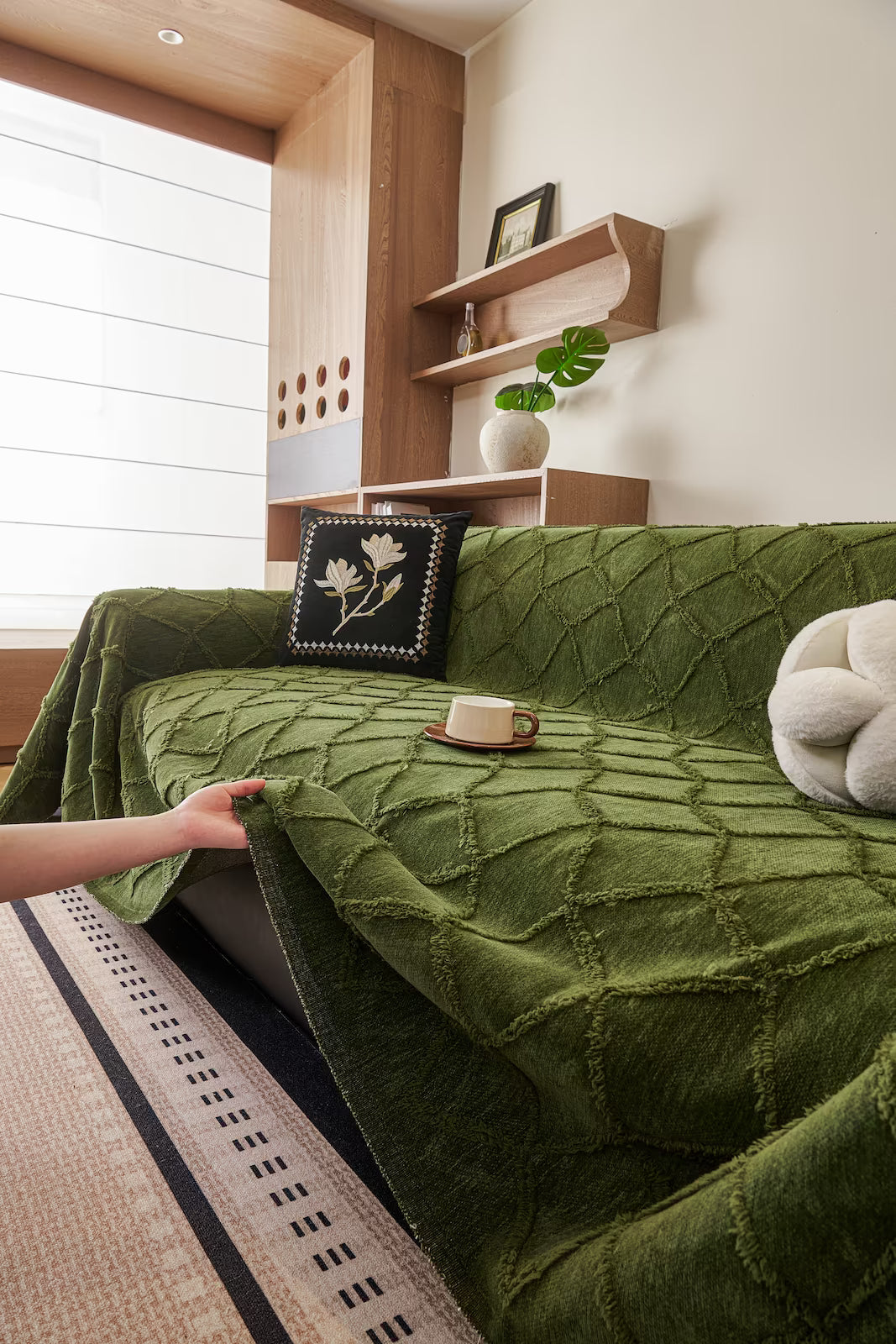 Lattice Woven Pet Sofa Cover